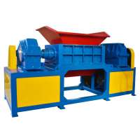 industrial paper cardboard carton double shaft shredder machine